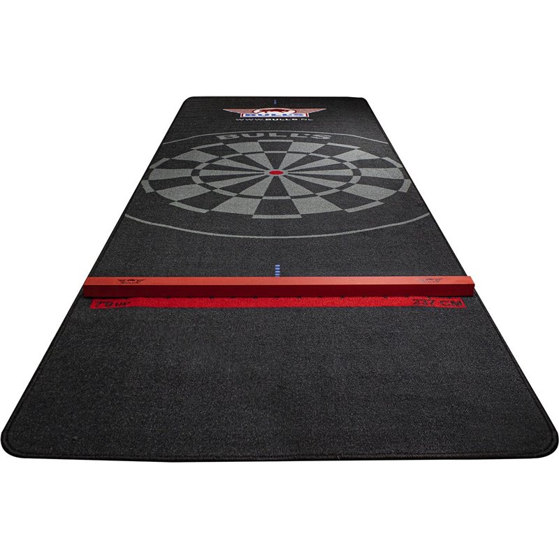 Bull's Dartmat (carpet) black 300x95cm + oche • Dartwebshop.nl