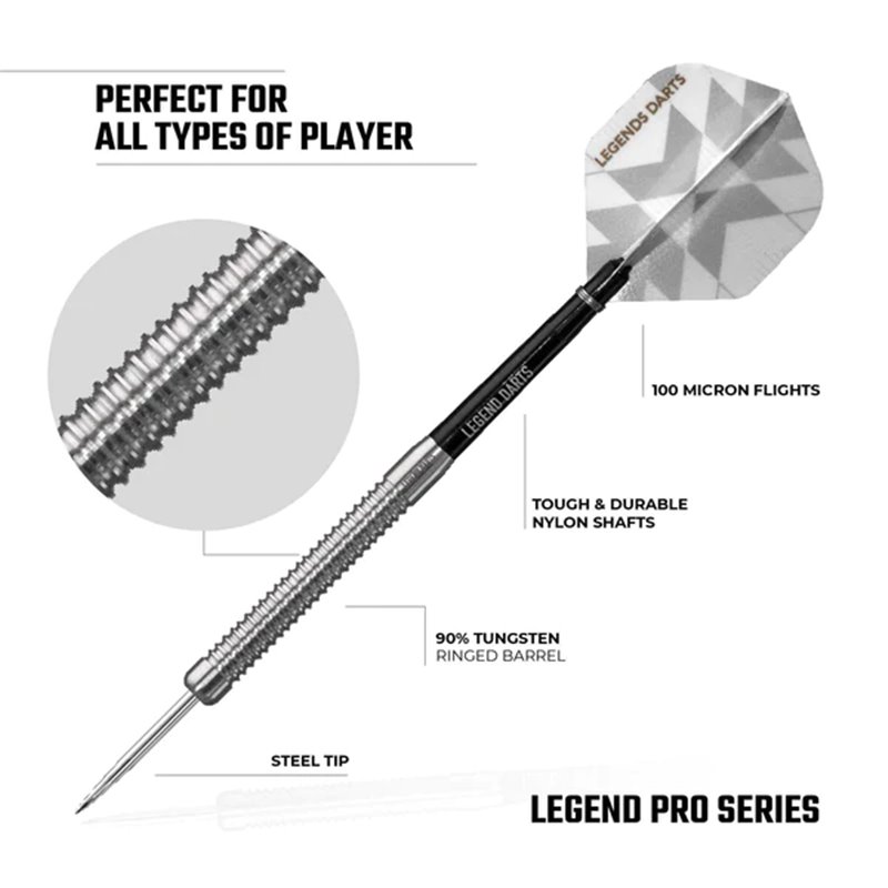Legend Darts Pro Series V3 Ringed 90% • Dartwebshop.nl