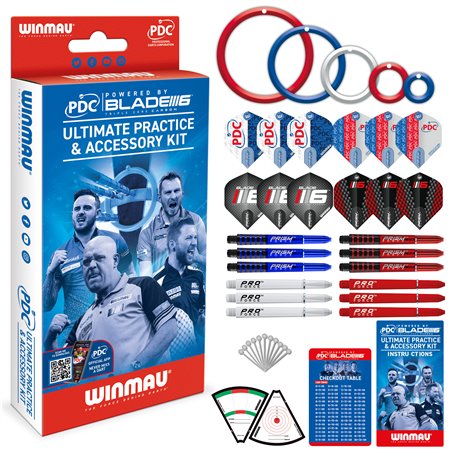 Winmau PDC Ultimate Practice & accessoires kit • Dartwebshop.nl