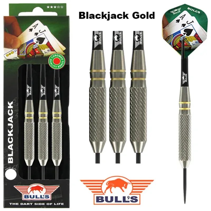 Bull's Black Jack Gold Brass dartpijlen | Dartpijlen | Dartwebshop.nl