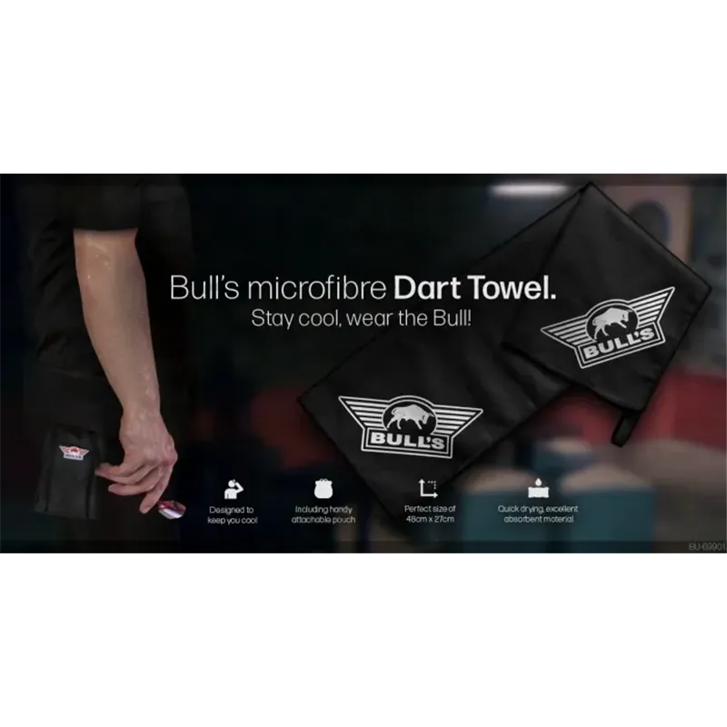 Bull's Microfiber Dart Handdoek | Overige | Dartwebshop.nl