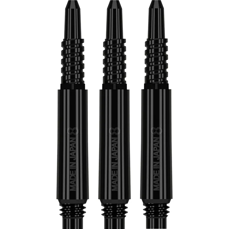 Target 8 Flight shafts Black (short) | Sale | Dartwebshop.nl
