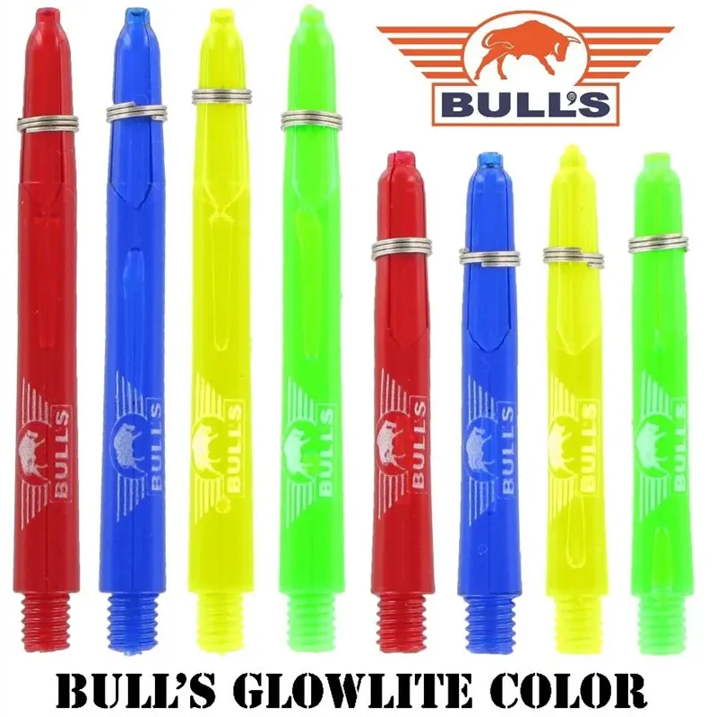 Bull's Shafts Glowlite Clear (short) | Opruiming | Dartwebshop.nl