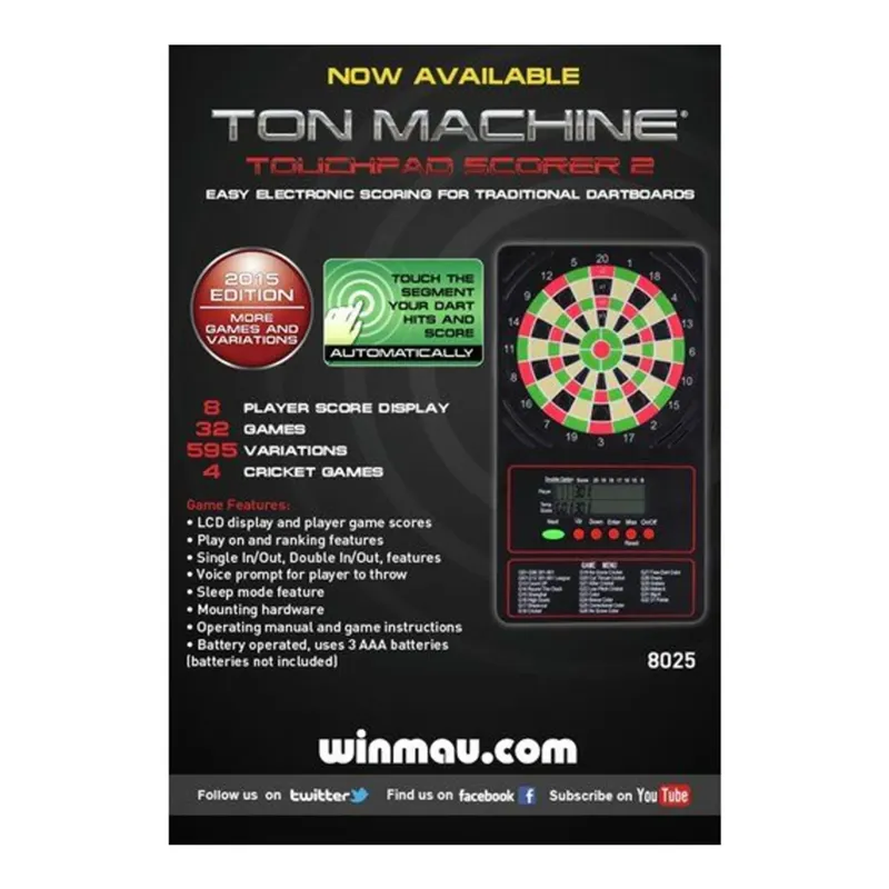 Winmau Ton Machine Touchpad Scorer 2 | Schrijfborden & stiften | Dartwebshop.nl
