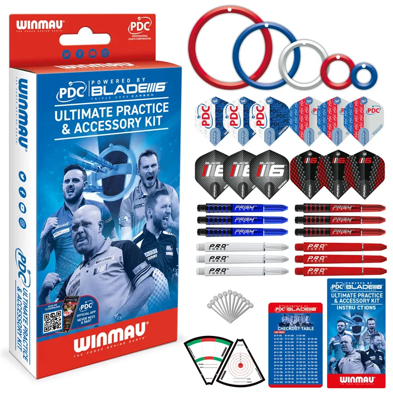 Winmau PDC Ultimate Practice & accessoires kit | Shaft accessoires | Dartwebshop.nl