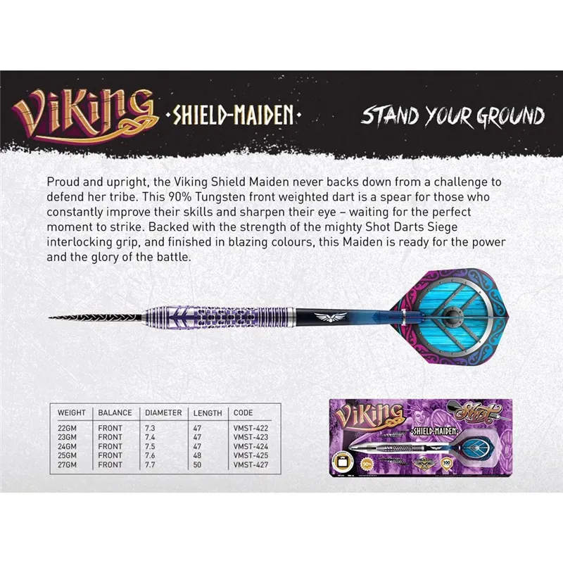 Shot Viking Shield Maiden 90% | Dartpijlen | Dartwebshop.nl