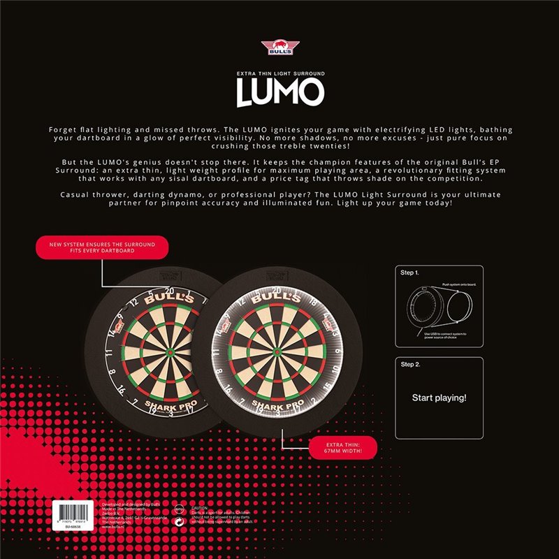 Bull's Lumo surround + dartboard lighting LED | Lighting | Dartwebshop.nl