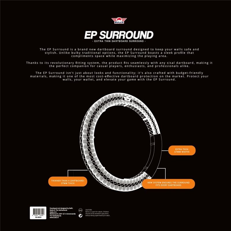 Bulls surround EP zwart | Surroundringen | Dartwebshop.nl