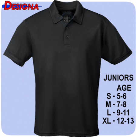Designa Shirt Kids Zwart (9-11)