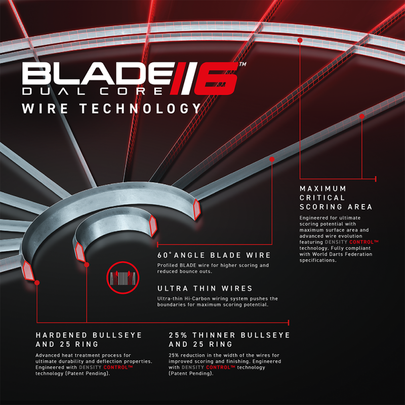 Winmau Dartboard Blade 6 Dual Core • Dartwebshop.nl